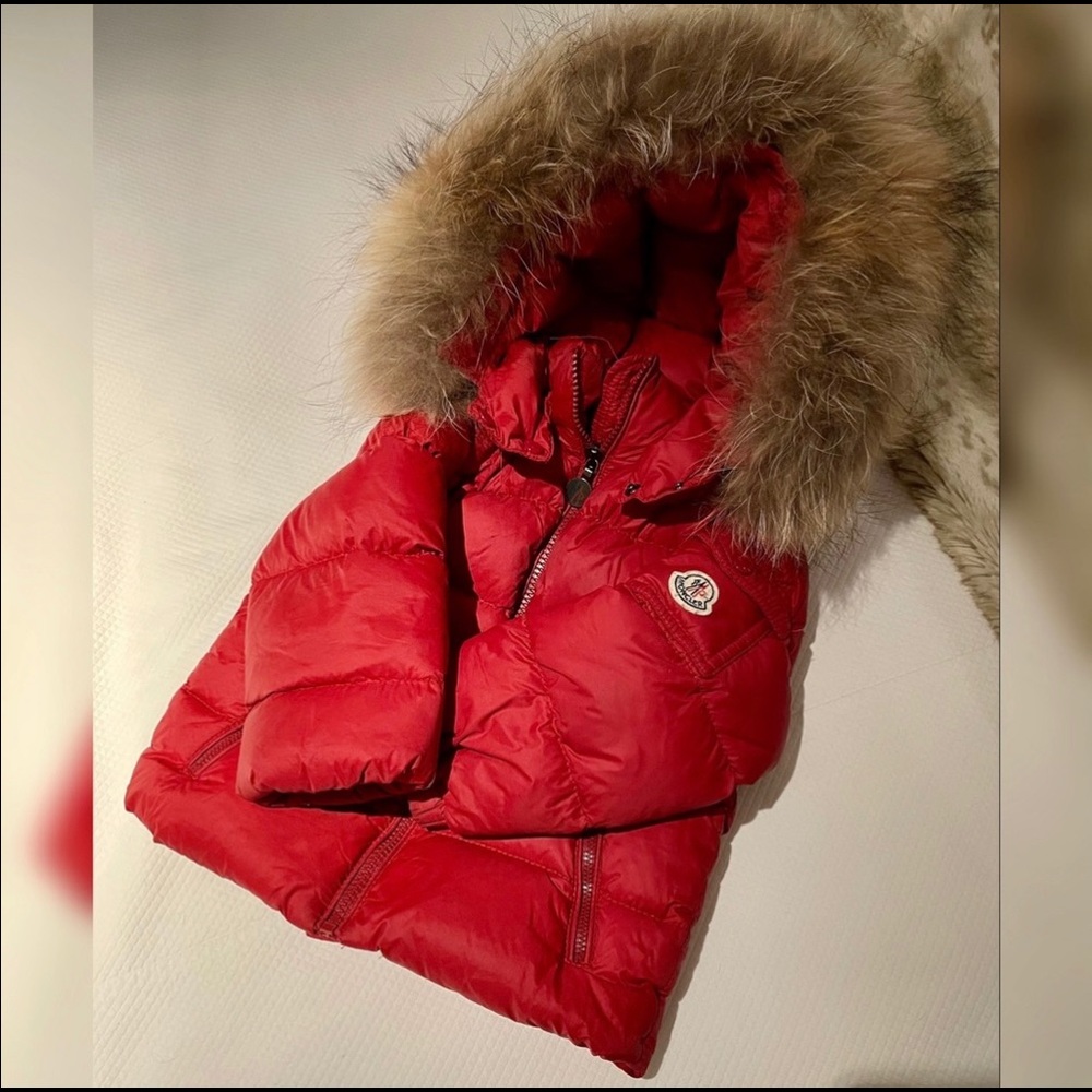 Moncler Red Puffer Jacket 18/24months